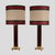 Brass and Metal Table Lamps with Murano Glass Rods, 1970s, Set of 2 For Sale - Image 12 of 12