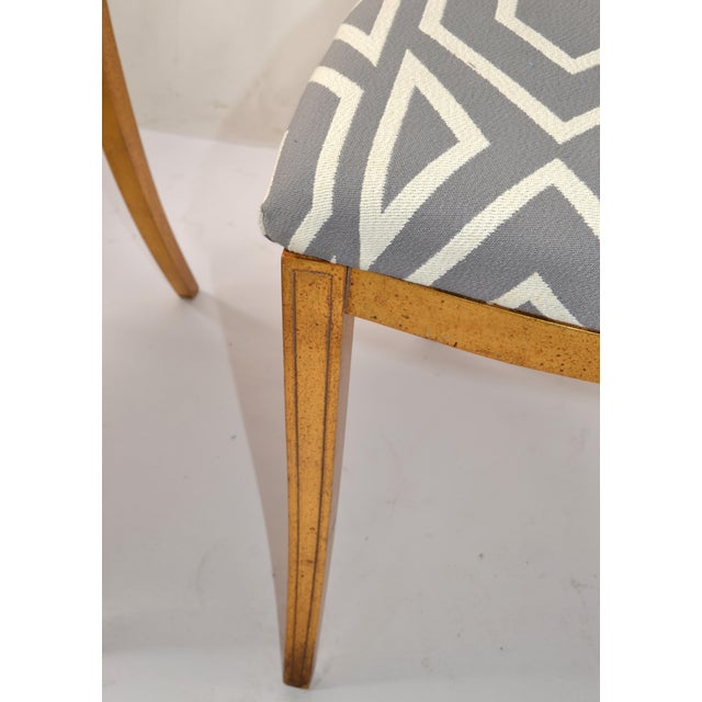 1930 Art Deco John Turano & Sons Giltwood Mother Pearl Side Accent Chairs, Pair For Sale - Image 10 of 16