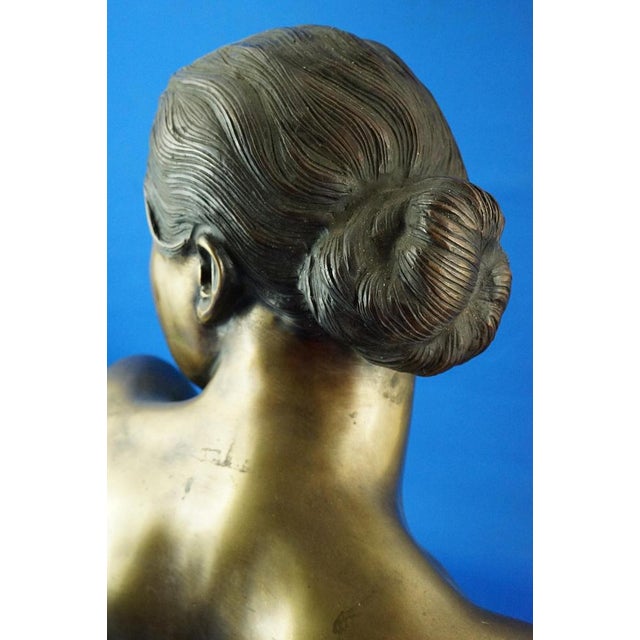 Vincenzo Gemito, Bust Sculpture of Nude Woman, 20th Century, Gilded Bronze For Sale - Image 17 of 18