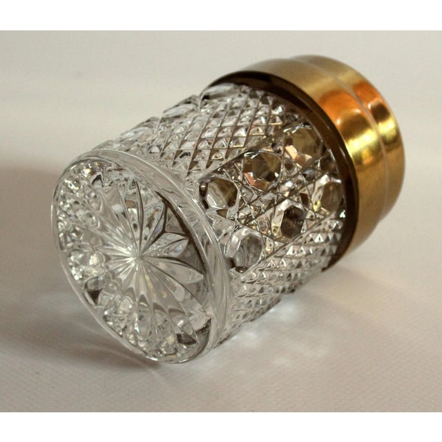 1960s Elegant Crystal Glass Cigarette Holder, Cigarette Box With a