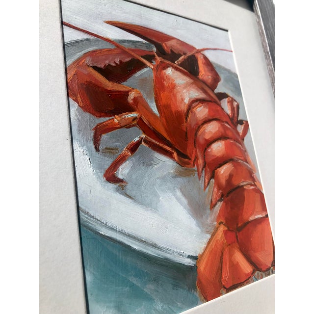Paper Original Oil Painting Impressionist Crayfish For Sale - Image 7 of 11