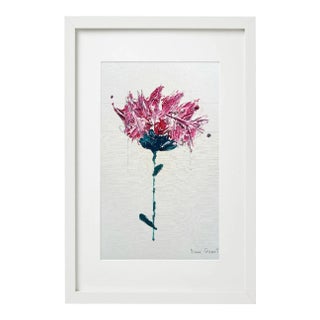 Framed Organic Modernist Original Flower Painting / Botanical / Herbarium For Sale