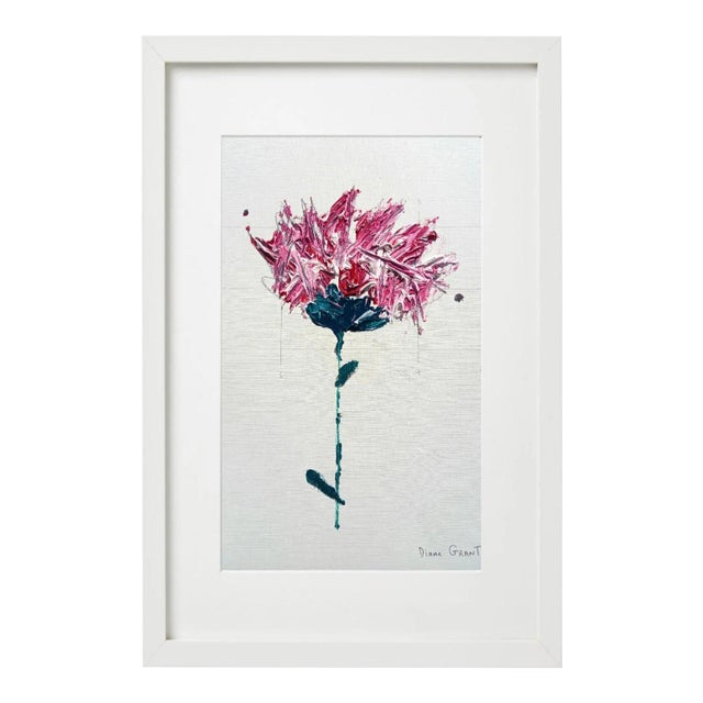 Framed Organic Modernist Original Flower Painting / Botanical / Herbarium For Sale