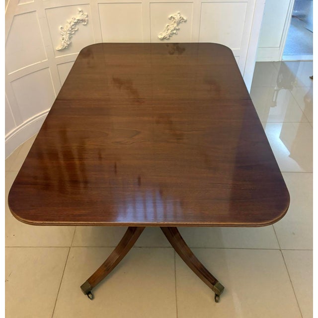 Antique Regency English Figured Mahogany Extending Dining Table, 1920s For Sale - Image 6 of 12