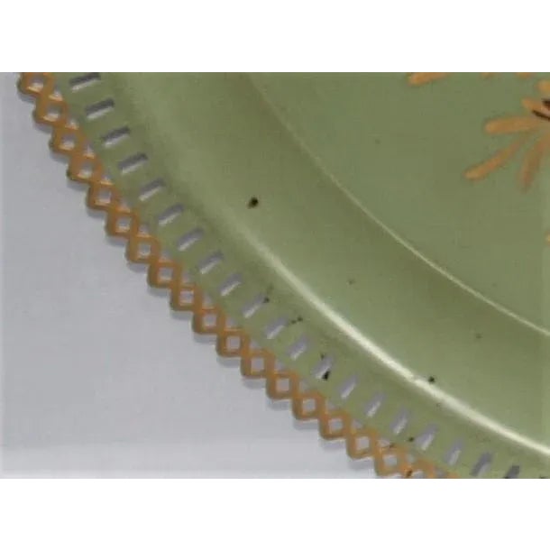 Mid Century Asian Round Painted Tray For Sale - Image 4 of 6