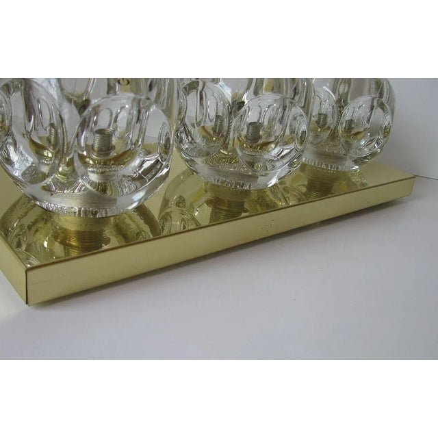 Vintage Brass and Glass Sconce from Peill & Putzler, 1970s For Sale - Image 4 of 16