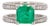 Gia Certified 2.2Ct Colombian Emerald & Diamond Ring in Solid 14k Gold, 9mm, Size 6.75 For Sale