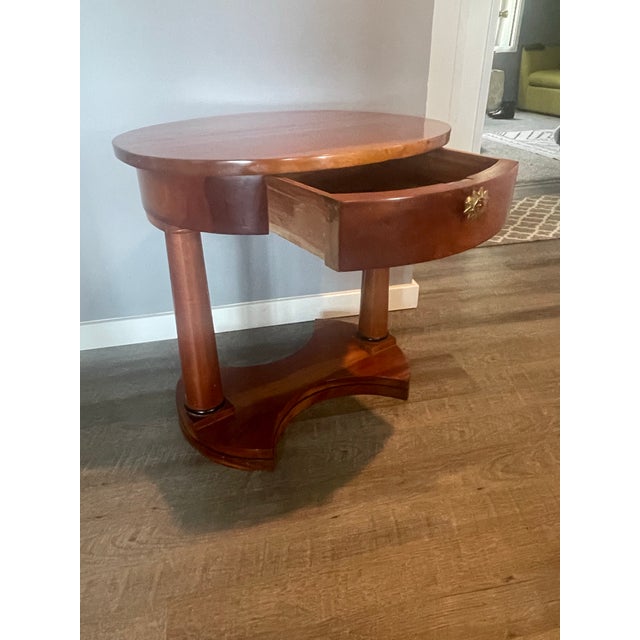 Chestnut Vintage French Empire Style Mahogany Side Table For Sale - Image 8 of 9
