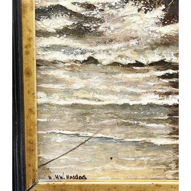 Dutch After Mesdag the Hague Earthenware Tile Wall Plate from Rozenburg, 1900s For Sale - Image 3 of 10