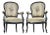 Pair of Antique 19th Century Ebonized French Fauteuils W/Original Needlepoint Upholstery For Sale