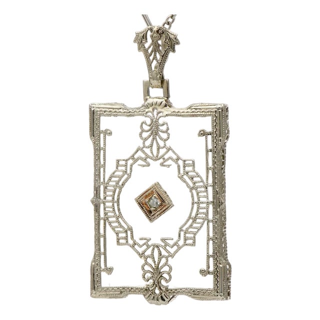10KW Edwardian Rock Crystal Camphor Pendant For Sale