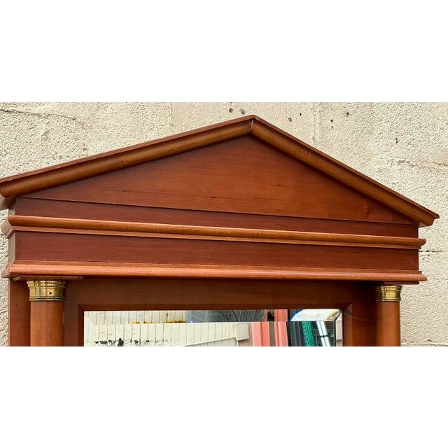 Vintage Boho Brass Cuff Pediment Mirror For Sale - Image 4 of 5