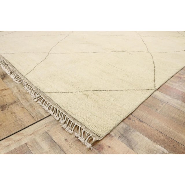 Textile 2010s Lage Neutral Moroccan Rug, 10'04 X 13'09 For Sale - Image 7 of 10