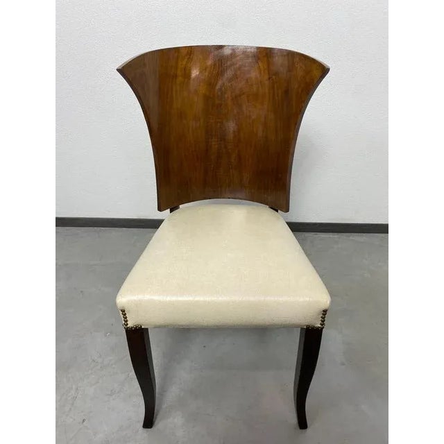 Wood French Art Deco Dining Chairs, 1930s, Set of 6 For Sale - Image 7 of 17