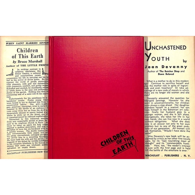 "Children of This Earth" 1930 Marshall, Bruce For Sale - Image 4 of 4