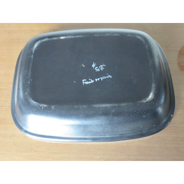 Black Vintage Ceramic Dishes by Gabriel Fourmaintraux, 1960s, Set of 2 For Sale - Image 8 of 9