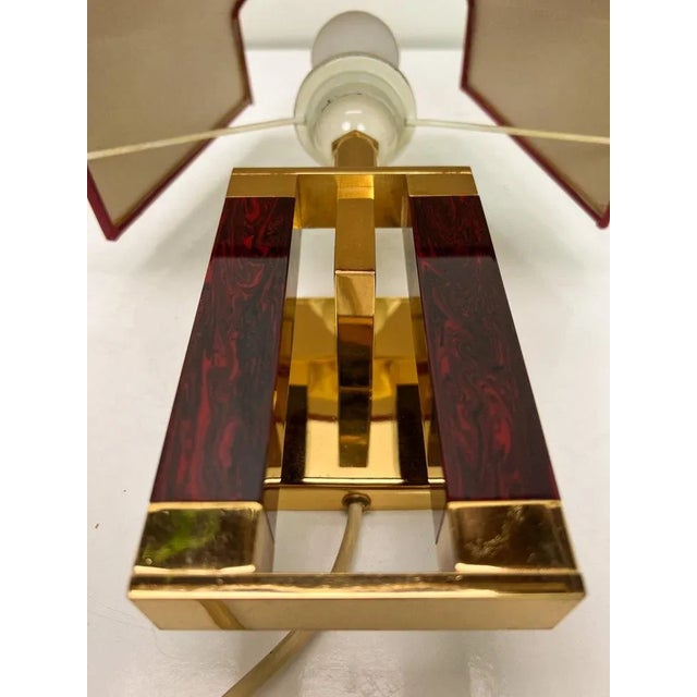 1970s Regency Style Brass and Acrylic Wall Lamp from Herda, 1970s For Sale - Image 5 of 10