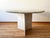 Postmodern Postmodern 1970s Cream Off White Round Travertine Dining Table, Pedestal Base For Sale - Image 3 of 11