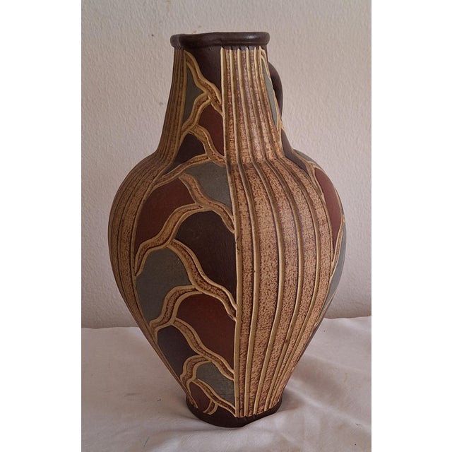 Vintage German Handcrafted Ceramic Jug, 1970s, in Very Good conditions. Designed 1970 to 1979