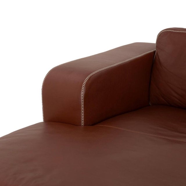Brown Valentino Corner Sofa in Cognac Leather from Machalke For Sale - Image 8 of 17