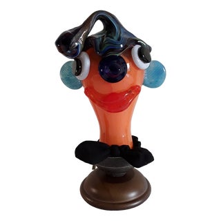 Vintage Sculptural Table Lamp in Colored Glass from Joska Crystal, 1980s For Sale