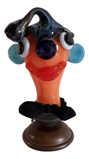 Vintage Sculptural Table Lamp in Colored Glass from Joska Crystal, 1980s