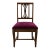Vintage Burgundy Velvet Pierced-Back Dining Chair For Sale