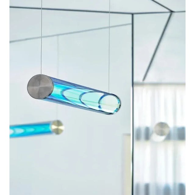 Not Yet Made - Made To Order Cyan-Magenta Iris Tube by Sebastian Scherer For Sale - Image 5 of 6