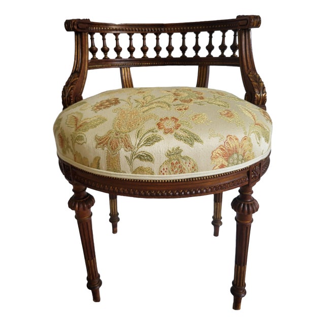 Louis XVI French Vanity Chair, 1890s For Sale