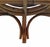 Bamboo and rattan coat stand with oval mirror and small shelf, made in Italy in the 1960s.
