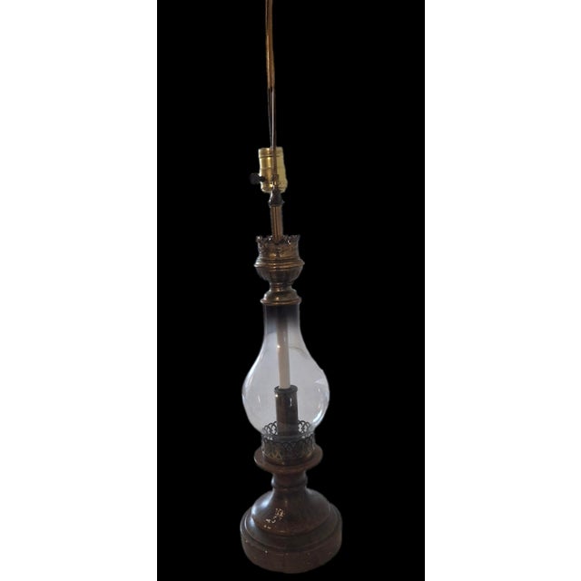 Mid-Century Modern Vintage Oil Lamp Light For Sale - Image 3 of 3