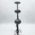 Hand Forged Iron Candelabra Set of 3 (88-108cm) Antique Copper Double Stem with Hercules Knot and Arched Base For Sale - Image 12 of 12