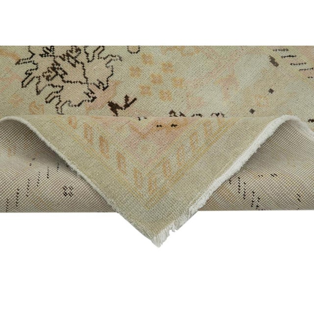 Vintage Hand-Knotted Oushak Runner Rug, 2000s For Sale - Image 6 of 7