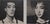 Stylistically evocative of the 1980s, this is a striking pair of charcoal portrait drawings, presented together as a...