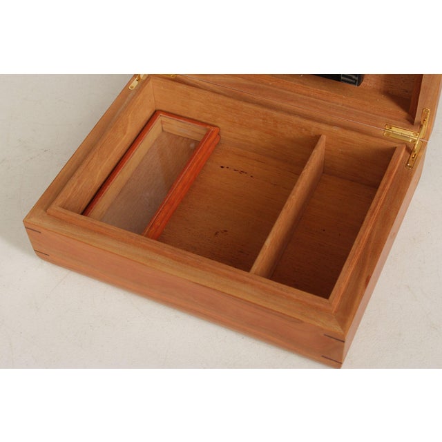 Studio Mixed Wood Desktop Cigar Humidor For Sale - Image 14 of 18