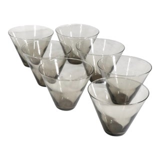 Set of Seven Mid Century Glasses Made in Scandinavia C 1950/60's For Sale