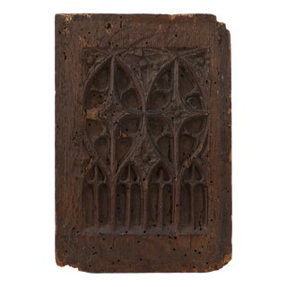 Gothic Carved Oak Relief Panel, France, 15th Century For Sale