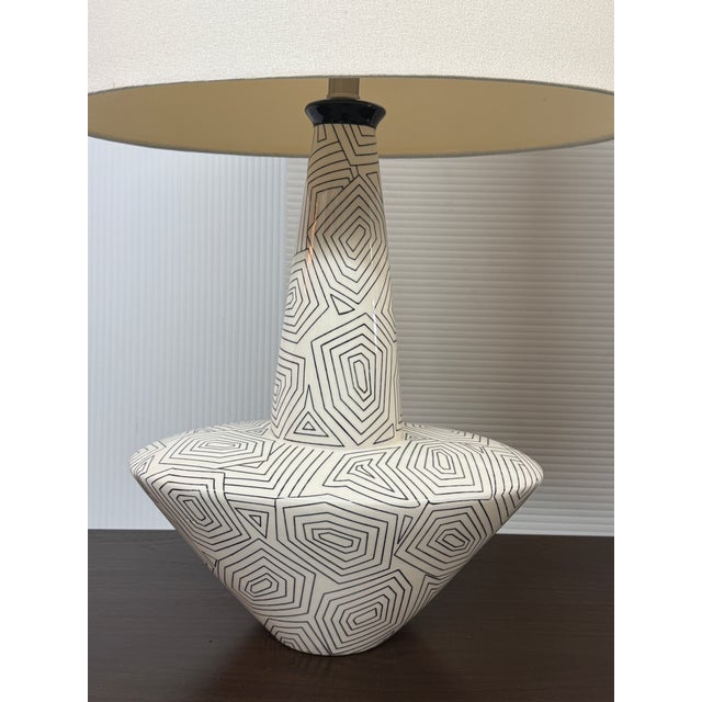 Off-white Arteriors Toronto Ceramic Table Lamps, Pair For Sale - Image 8 of 12