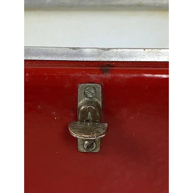 Bread Box in Enamelled Red, 1950s For Sale - Image 13 of 18