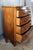 Mid 19th Century Antique Victorian Flame Mahogany Bow Front Tallboy Dresser Chest of Drawers For Sale - Image 4 of 14
