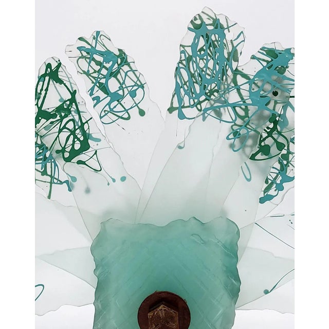 Abstract "Rusted Bolt Series" Glass Sculpture, Circa 1984 For Sale - Image 3 of 10