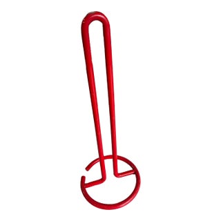 Vintage Red Metal Paper Towel Holder For Sale