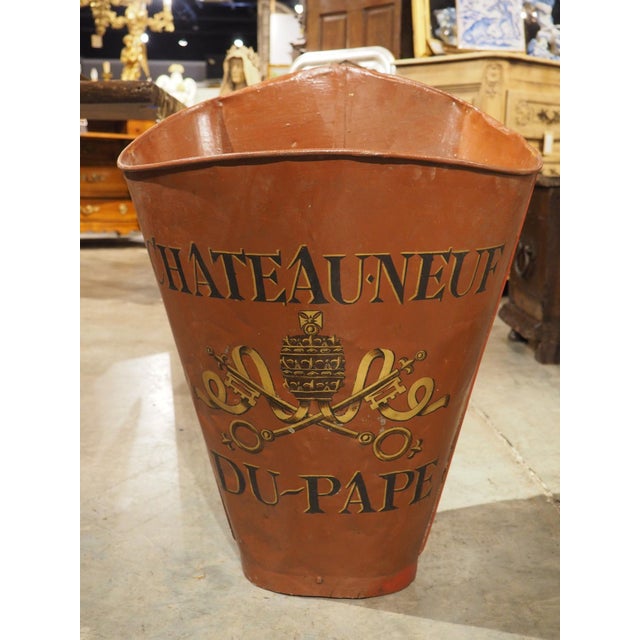 Antique Red Painted French Wine Hotte From the Haute-Garonne For Sale In Dallas - Image 6 of 9