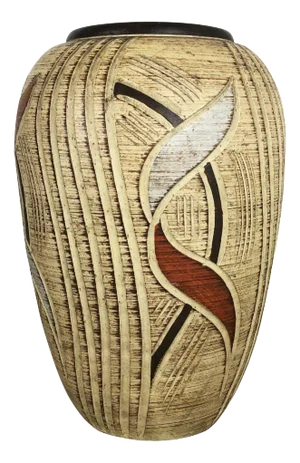 Germany Multi-Color Ceramic Pottery Vase by Franz Schwaderlapp for Sawa Ceramic, 1960s