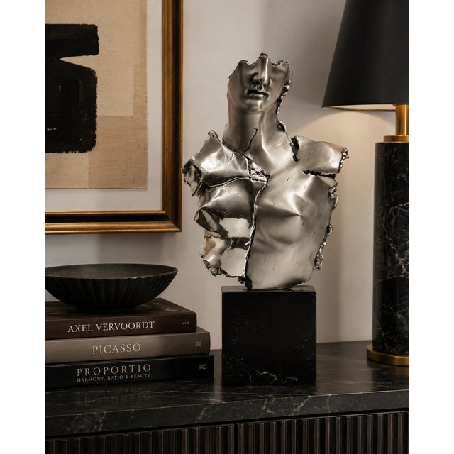 A dramatic vintage “Aphrodite Goddess” figural sculpture by Zanfeld, designed and produced in Taxco, Mexico, a city...