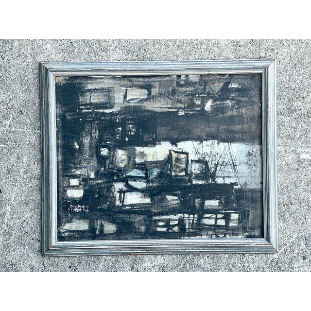 Vintage Framed Abstract Painting For Sale - Image 11 of 12