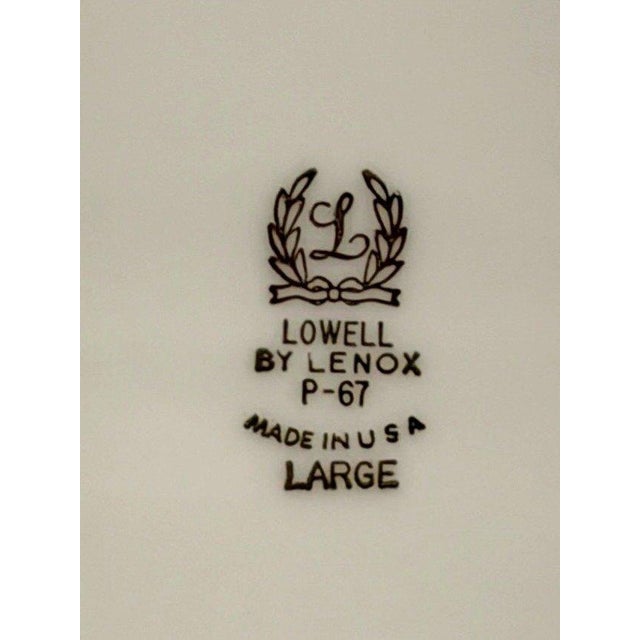 Lenox Lowell P-67 Gold Stamp Large Oval Serving Platter 17.25" Gold Encrusted Usa For Sale - Image 4 of 5