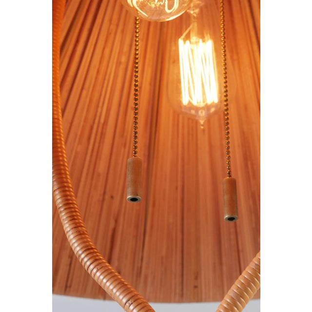 French Delphine Rattan Floor Lamp For Sale - Image 4 of 8