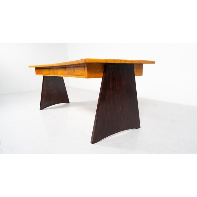 Mid-Century Modern Desk attributed to Erich Stratmann, Germany, 1950s For Sale - Image 6 of 15