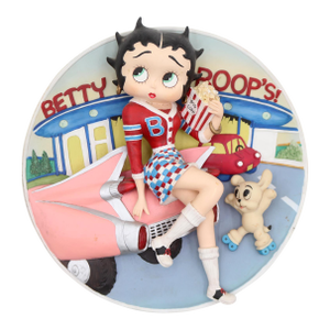 Betty Boop "At the Drive-In" 3-D Sculptural Collector Plate